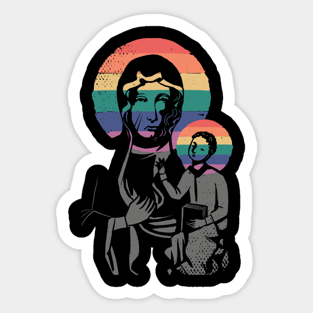 Virgin Mary with rainbow - LGBTQ Style Sticker by sweetczak